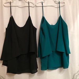 2 Flowy Layered tank tops